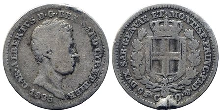 REGNO DI SARDEGNA. Carlo Alberto (1831-1849). 50 centesimi 1835. Torino. Ag....