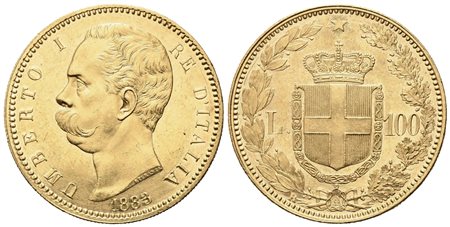 REGNO D'ITALIA. Umberto I (1878-1900). 100 lire 1883. Au (35 mm – 32,32 g)....