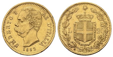 REGNO D'ITALIA. Umberto I (1878-1900). 20 lire 1882. Au (21,40 mm – 6,44 g)....