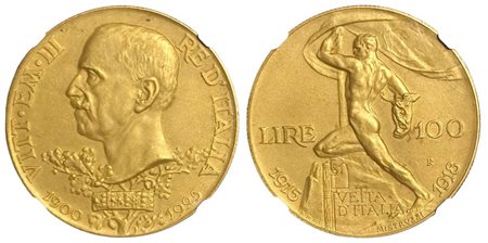 REGNO D'ITALIA. Vittorio Emanuele III (1900-1943). 100 lire 1925 "Vetta...