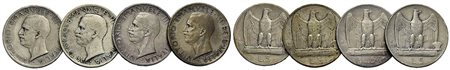 REGNO D'ITALIA. Vittorio Emanuele III (1900-1943). 5 lire 1926 (2), '27** e...