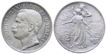REGNO D'ITALIA. Vittorio Emanuele III (1900-1943). 2 lire 1911...