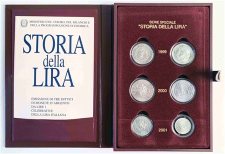 REPUBBLICA ITALIANA. Serie speciale della Zecca in Ag. Storia della Lira 6...