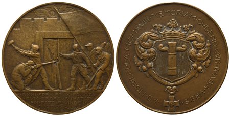 FINLANDIA. Medaglia 1918 Difesa della città di Vaasa. Ae (60 mm). BB+, colpetto