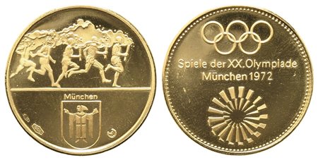 GERMANIA. Medaglia per la XX olimpiade di Monaco del 1972. Au titolo 900...