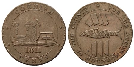 INGHILTERRA. Cornwall. Gettone 1811. Ae (35 mm – 18,77 g). Cornish Penny....