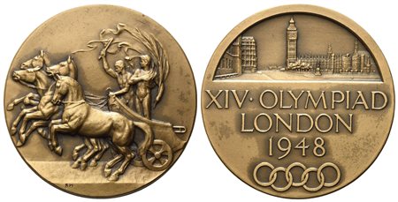 INGHILTERRA. Medaglia per i giochi della XIV olimpiade di Londra 1948. Ae...