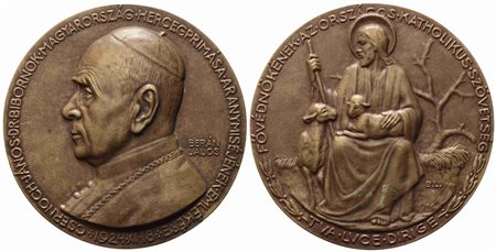 UNGHERIA. Beràn Lajos (Scultore e artista, 1882-1943). Medaglia 1924. Ae...