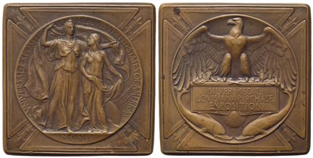 USA Louisiana. Opus Adolph A. Weinman. Medaglia per l'esposizione del 1904...