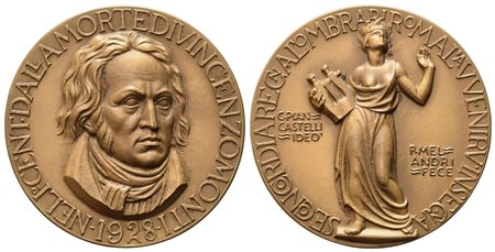 ALFONSINE. Vincenzo Monti (1754-1828). Medaglia 1928 in ricordo del 100°...