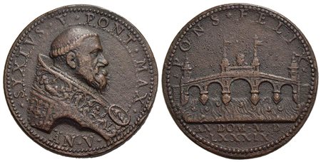 CITTA' DEL VATICANO. Stato pontificio. Sisto V (1585-1590). Medaglia 1589...