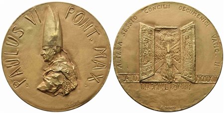 CITTA' DEL VATICANO. Paolo VI (1963-1978). Trittico di medaglie 1963 Concilio...