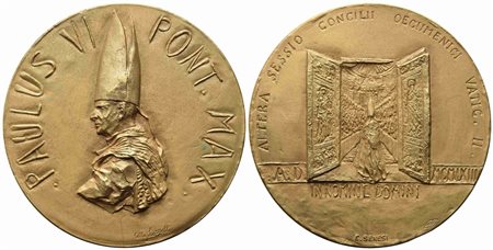 CITTA' DEL VATICANO. Paolo VI (1963-1978). Trittico di medaglie 1963 Concilio...