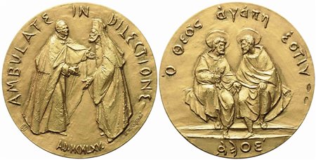 CITTA' DEL VATICANO. Paolo VI (1963-1978). Trittico di medaglie straordinarie...