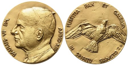 CITTA' DEL VATICANO. Paolo VI (1963-1978). Trittico di medaglie Anno XIII (Au...