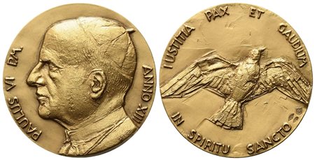 CITTA' DEL VATICANO. Paolo VI (1963-1978). Trittico di medaglie Anno XIII (Au...