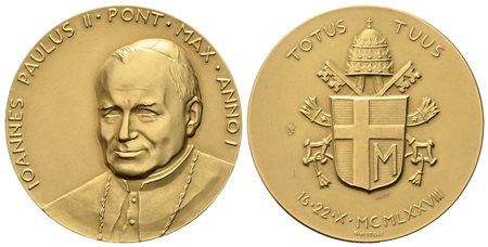 CITTA' DEL VATICANO. Giovanni Paolo II (1978-2005). Trittico di medaglie Anno...