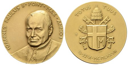 CITTA' DEL VATICANO. Giovanni Paolo II (1978-2005). Trittico di medaglie Anno...