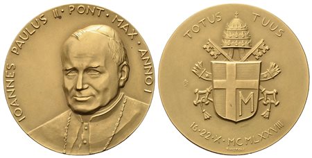 CITTA' DEL VATICANO. Giovanni Paolo II (1978-2005). Trittico di medaglie Anno...