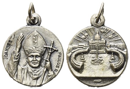 CITTA' DEL VATICANO. Giovanni Paolo II (1978-2005). Silvered medal with...