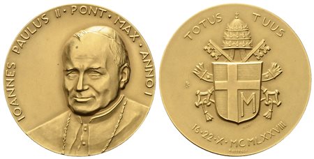 CITTA' DEL VATICANO. Giovanni Paolo II (1978-2005). Trittico di medaglie Anno...