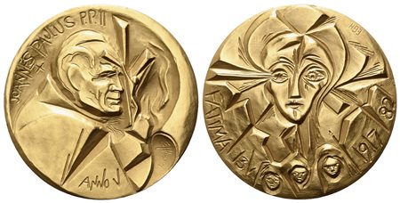 CITTA' DEL VATICANO. Giovanni Paolo II (1978-2005). Trittico di medaglie Anno...