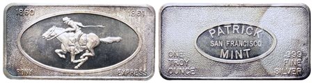 VARIE. Lingotto Pony Express 1 oz Ag 999.