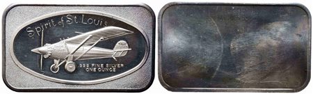 VARIE. Lingotto Spirit of S.Louis 1 oz Ag 999.