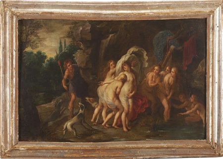 Scuola fiamminga della fine del secolo XVII

Diana e AtteoneOlio su rame, cm 24