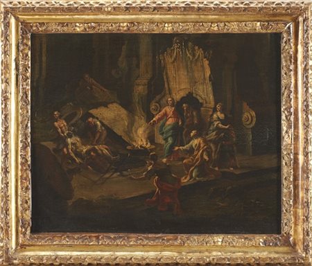Scuola napoletana del secolo XVIIIResurrezione di LazzaroOlio su tela, cm