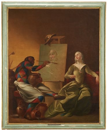 Giovan Domenico Ferretti Arlecchino pittore, 1760 circa

Olio su tela, cm 98x76
