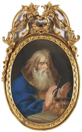 Angelo Crescimbeni Allegorie dell'Inverno e della PrimaveraCoppia di pastelli,