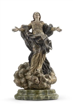 Arte del secolo XVIII. Vergine assunta, scultura in legno dipinto in policromia