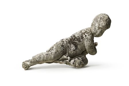 Scultore del secolo XVIII
Putto con gamba destra distesa
Statua in pietra
(cm 7