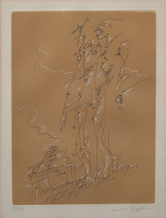 ANDRÉ MASSON (Balagny-sur-Thérain 1896 - Parigi 1987) "Senza titolo"....