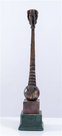 JOSÉ LUIS CASASOLA (1948) "Escalier de la vie", 1989. Scultura in bronzo in...