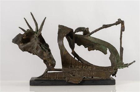 GIORGIO BAGNOLI (Volterra 1925) "Senza titolo", 1963. Scultura in bronzo su...