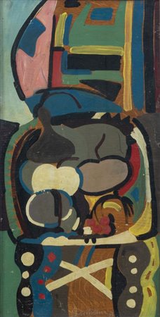 ALDO GENTILINI (Genova 1912 – Volpeglino 1982) "Senza titolo", 1959. Olio su...