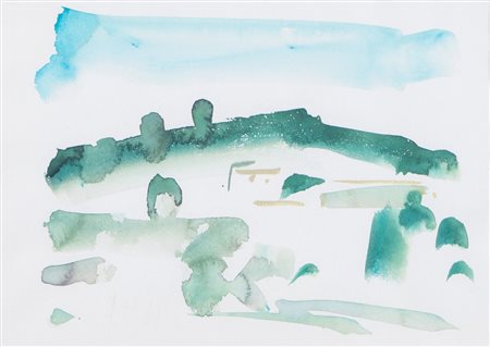 SERGIO SCATIZZI (1918 - 2009) "Senza titolo". Acquerello su carta. Cm 23x32....