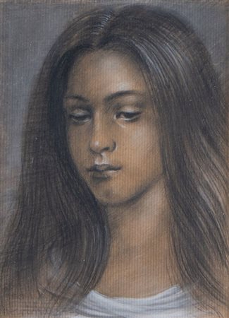 NINO TIRINNANZI (Greve in Chianti 1923 – 2002) "Volto di fanciulla", 1975....