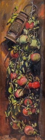 GUIDO BUGLI (Bologna 1912 - 2003) "Natura morta", 1981. Olio su tela. Cm...