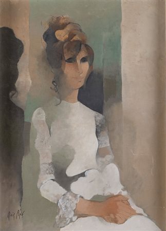 MARIO RUIZ PIPO (Granada 1934 - Parigi 1997) "Retrato de Anna Mantovani",...