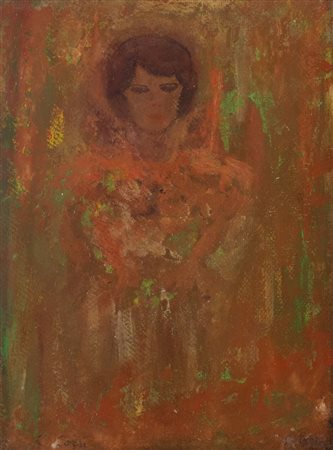 CARLO CORSI (Nizza 1879 - Bologna 1966) "Figura femminile". Tecnica mista su...