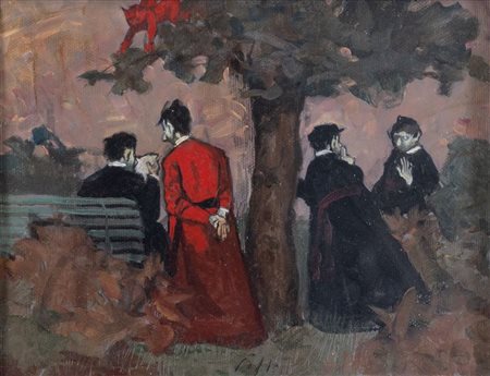 NINO CAFFE’ (Alfedena 1908 - Pesaro 1975) "Senza titolo" 1972. Olio su tela....