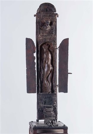 UGO RIVA (Bergamo 1951) "Vanitas", 1999. Scultura in bronzo a fusione a cera...