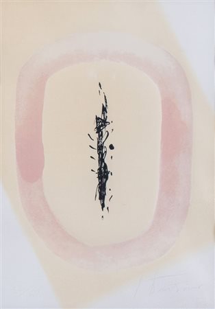 LUCIO FONTANA (Rosario 1899 - Comabbio 1968) "Concetto spaziale", 1964....