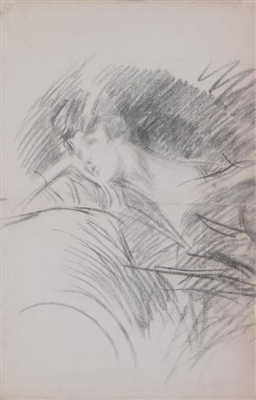 GIOVANNI BOLDINI (Ferrara 1842 – Parigi 1931) Carboncino su carta. Cm...