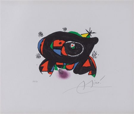 JOAN MIRÒ (Barcellona 1893 - Palma di Maiorca 1983) "La rana", 1978....