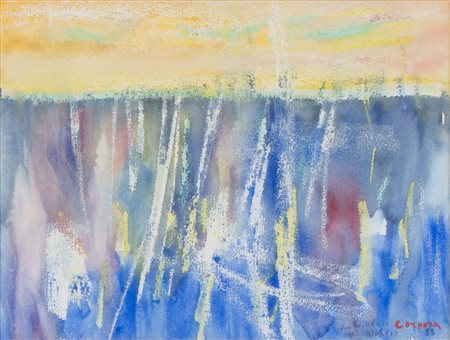 ANTONIO CORPORA (Tunisi 1909 - Roma 2004) "Senza titolo", 1983. Cm...