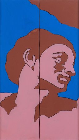 TANO FESTA (Roma 1938 - 1988) "Da Michelangelo", 1978. Acrilico su tela....